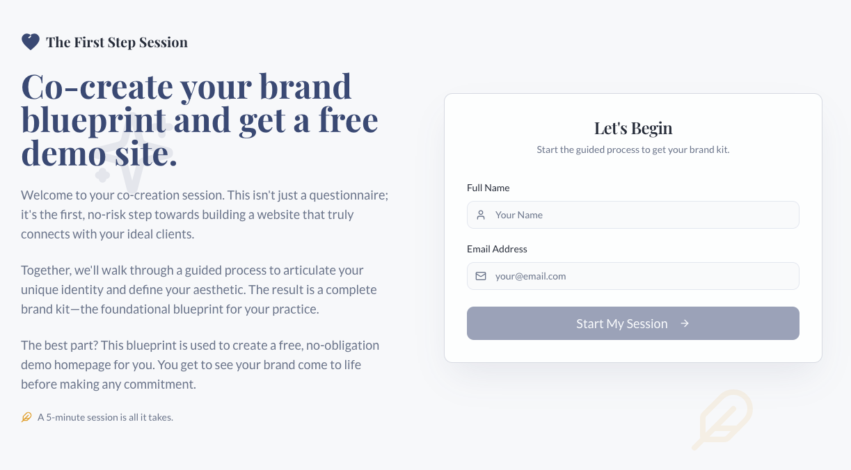 The Brand Clarity AI tool interface showing brand kit creation